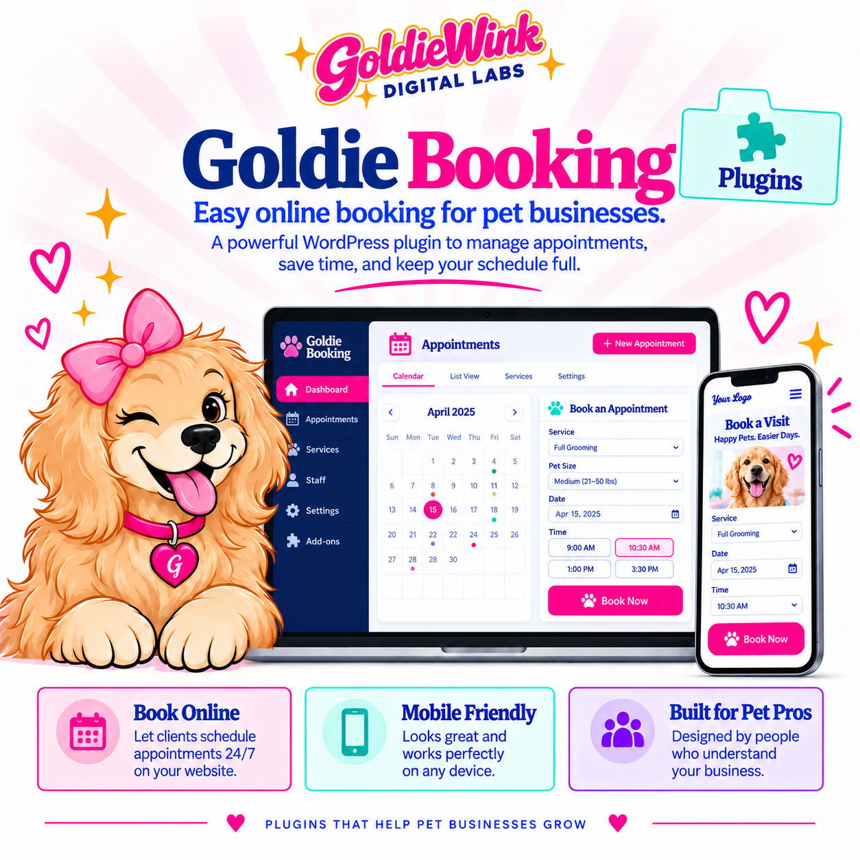 Goldie Booking Plugin
