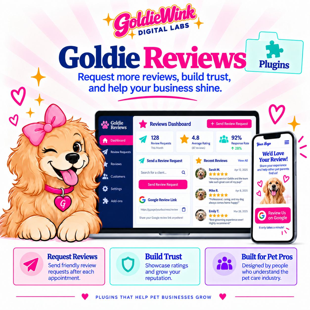 Goldie Reviews Plugin
