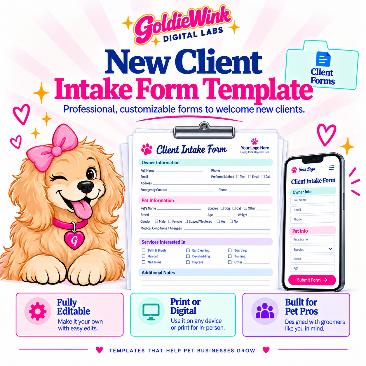 New Client Intake Form Template