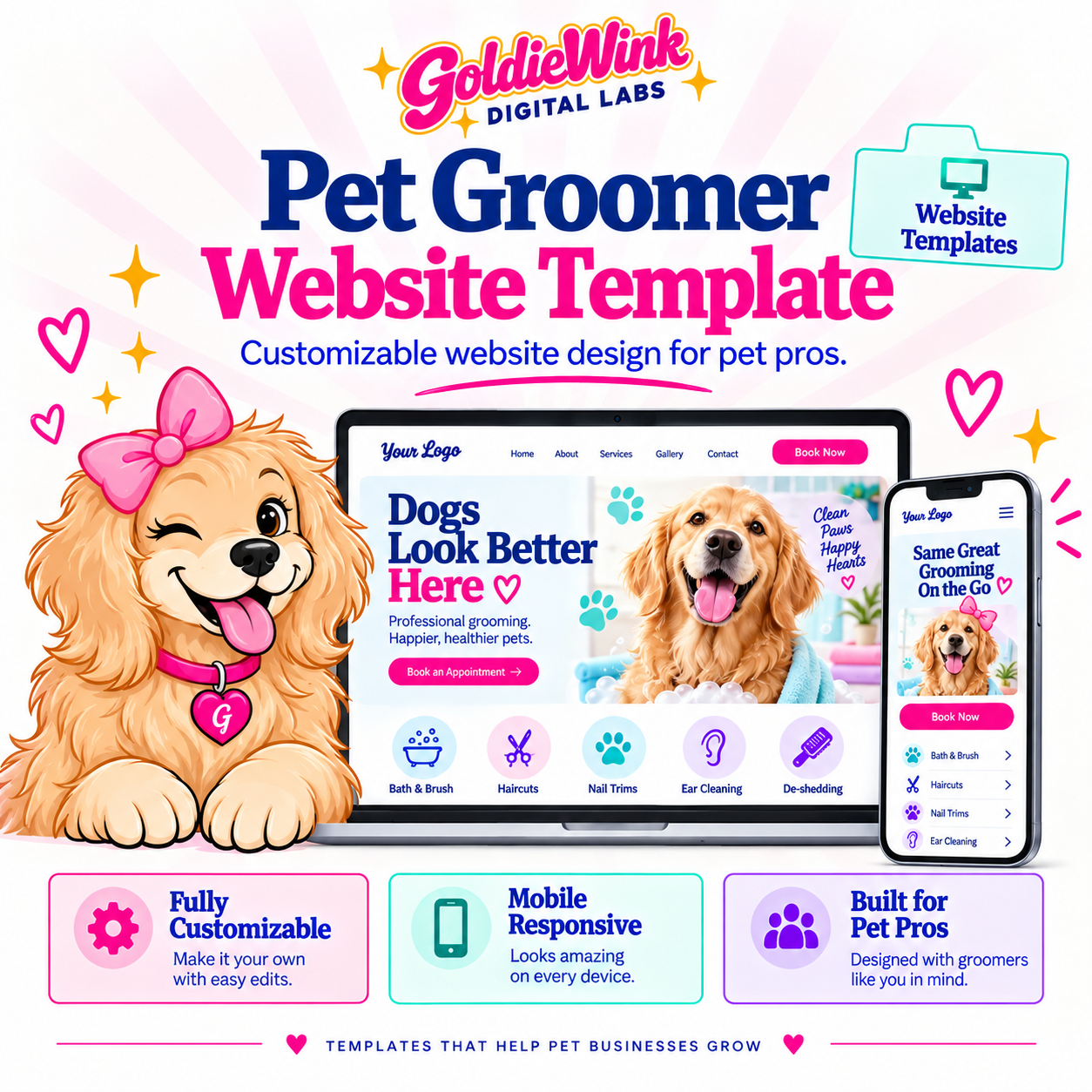 Pet Groomer Website Template